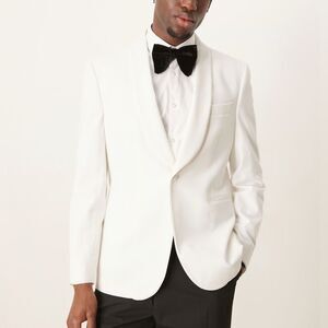 ASOS DESIGN Slim Shawl Blazer White Size 44R NWT